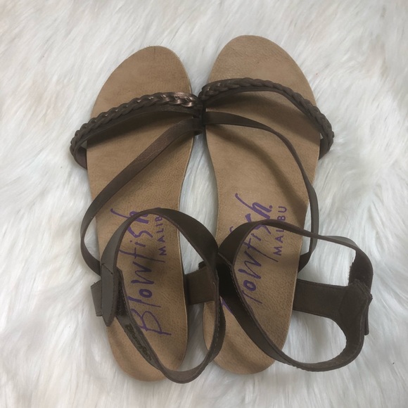 Blowfish Shoes - Blowfish brown metallic sandals Size 8.5
